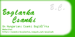 boglarka csanki business card